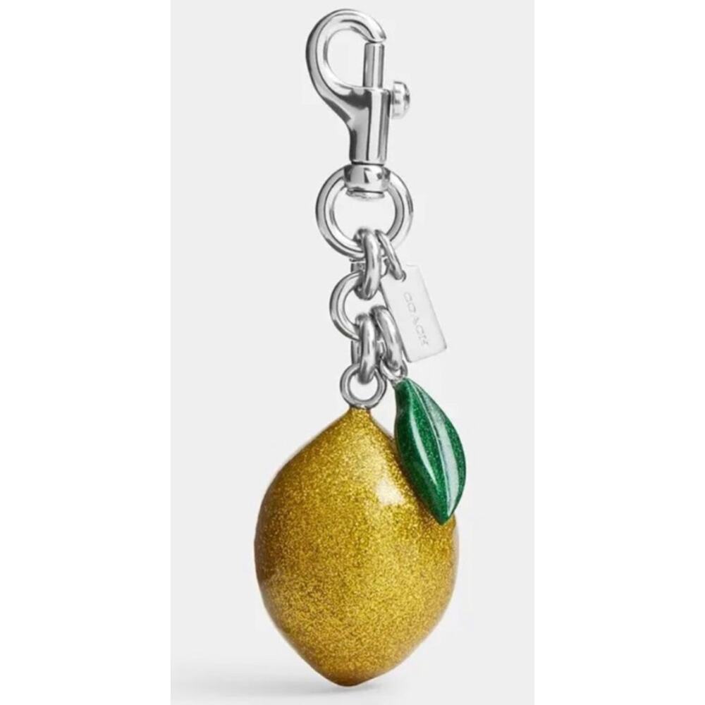 Coach Glittery Lemon Bag Charm NWT - Picture 3 of 4